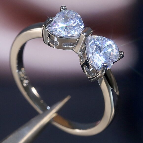 Refine Pure And Fresh Bow Anillos Lovely Rings for Women, PD035 - Picture 1 of 4